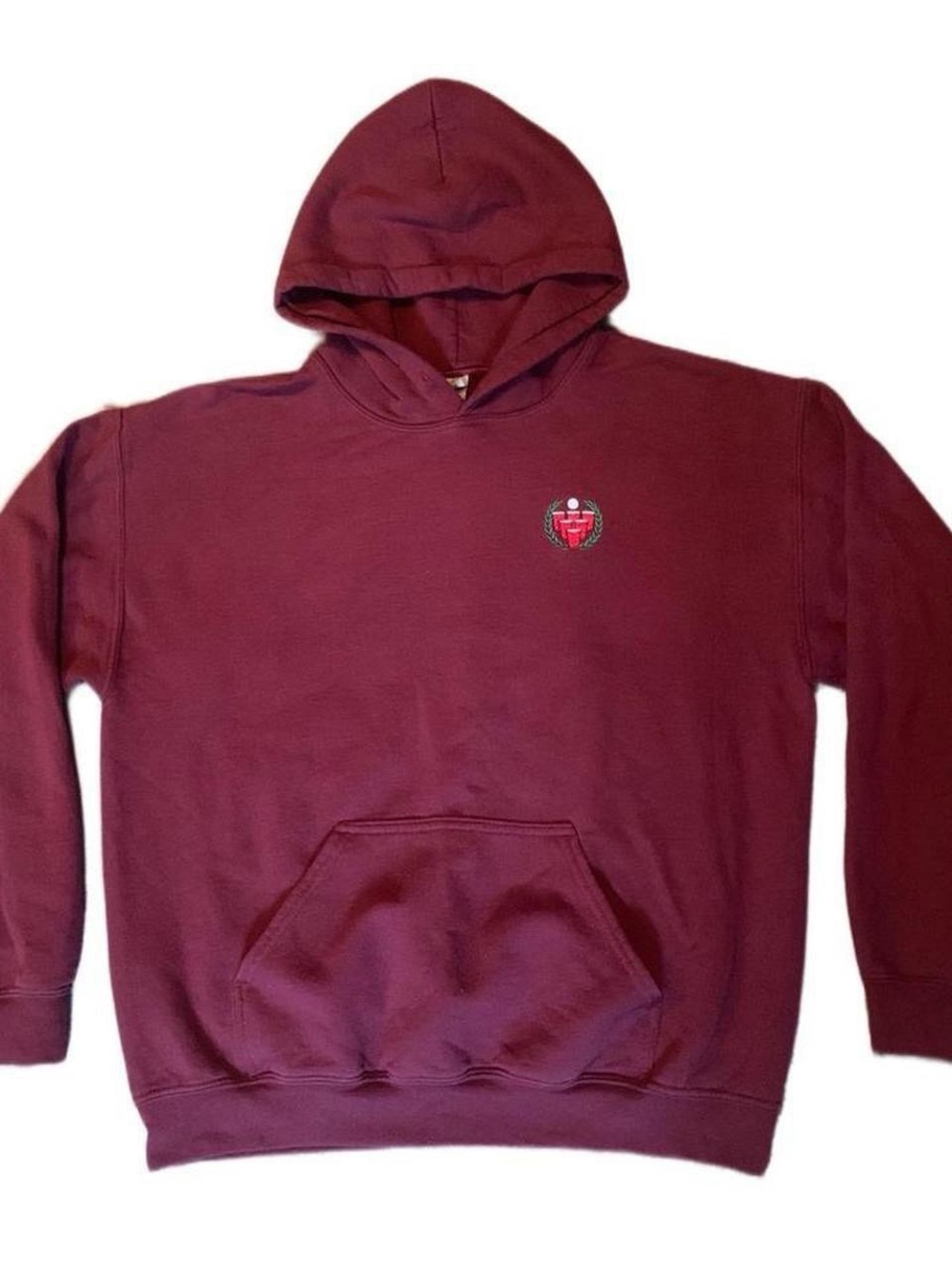 Gildan Maroon Beer Pong Champion Hoodie Men's Medium Burgundy Pullover